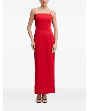 Bardot Slip Dress Lucille Con Abertura - Rojo