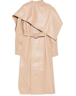 DUCIE Nina Leather Coat - Natural