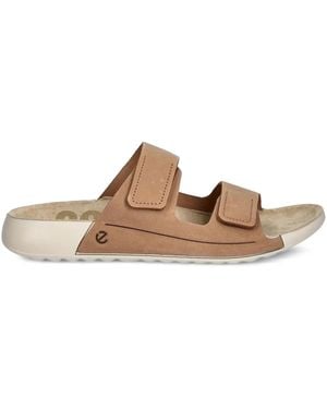 Ecco Cozmo ダブルストラップ レザーサンダル - ホワイト