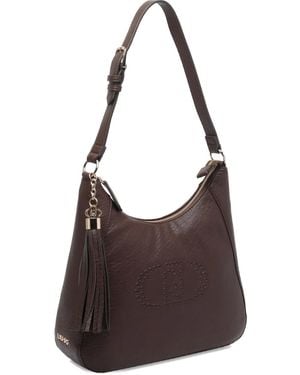 Liu Jo Top-Zip Tassel-Detail Shoulder Bag - Brown