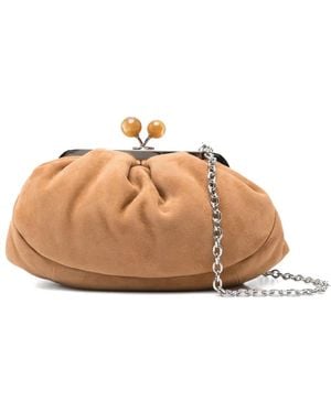 Weekend by Maxmara Suede Clutch Bag - ブラウン
