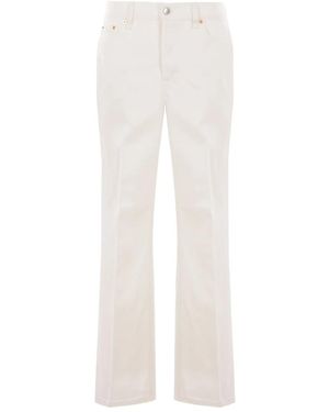 Gucci Logo-Patch Jeans - White