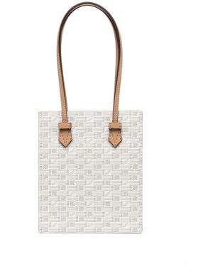 Moreau Bolso Shopper Con Monograma Estampado - Blanco