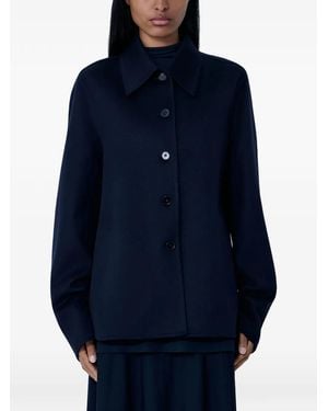 Jil Sander Single-Breasted Coat - Blue