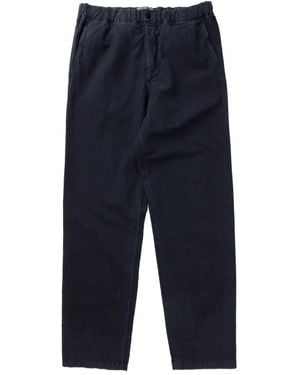 Norse Projects Drawstring Cotton-Linen Pants - Blue