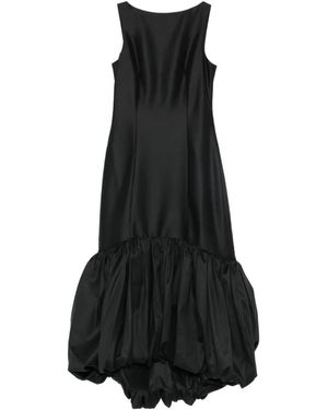 Rohe Bubble-Hem Scoop-Back Midi Dress - Black