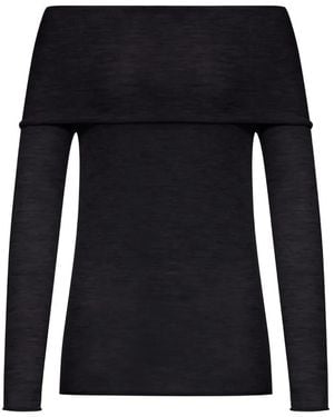 Roberto Collina Off-Shoulder Top - Black