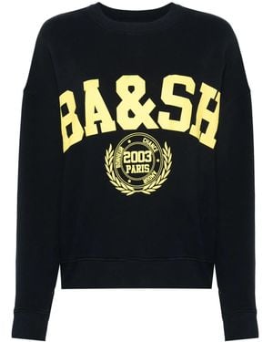 Ba&sh Benjamin Logo-Print Sweatshirt - Blue