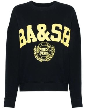 Ba&sh Benjamin Logo-Print Sweatshirt - Blue