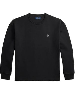 Polo Ralph Lauren Logo-Embroidered Sweatshirt - Black