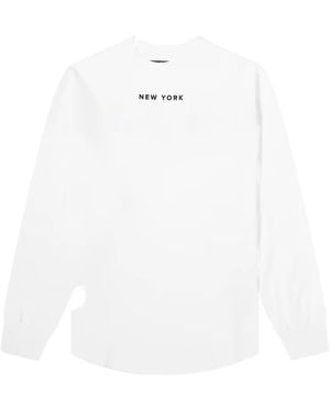 Palm Angels New York Logo-Print T-Shirt - White
