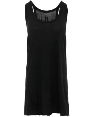 Rick Owens Ribbed-Trim Tank Top - Black