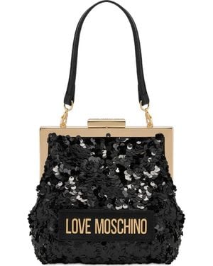 Love Moschino Sequin Embellished Frame Bag - Black
