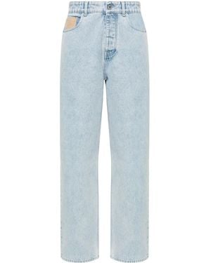 Drole de Monsieur Lockere Délavé Jeans - Blau