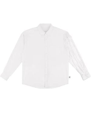 Area Chemise Oxford À Sequins - White