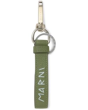 Marni Schlüsselanhänger aus Leder - Grün