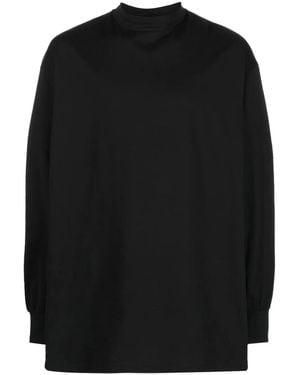Y-3 モックネック ロングtシャツ - ブラック