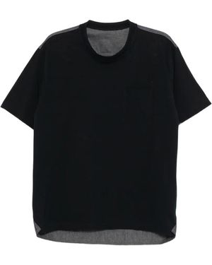 Sacai Layered Crew-Neck T-Shirt - Black