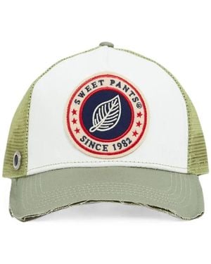 Sweet Pants Logo-Patch Mesh-Panel Cap - Grey