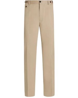 Dolce & Gabbana Button-Fastening Pants - Natural