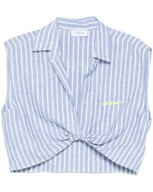 Off-White c/o Virgil Abloh Striped Tank Top - Blue
