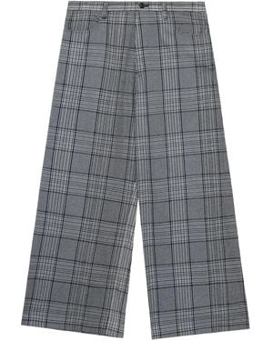 Y's Yohji Yamamoto Checked Pants - Gray