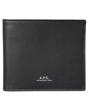A.P.C. Aly Smooth Leather Wallet - Black