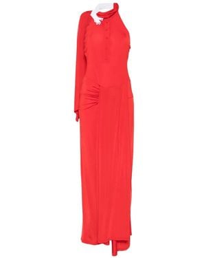 Vivetta Asymmetrisches Neckholder-Maxikleid - Rot