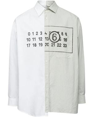 MM6 by Maison Martin Margiela Asymmetrisches numerisches Hemd mit - Grau