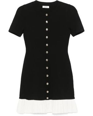 Sandro Pleated-Hem Mini Dress - Black