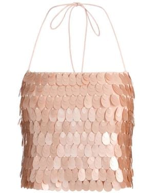 Alice + Olivia Paillette-Embellished Spaghetti-Strap Top - Pink