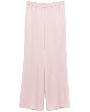 Antonelli Pantalon Palazzo À Taille Élastiquée - Pink