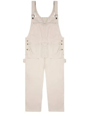 South2 West8 Cotton Canvas Button Overalls - Natural