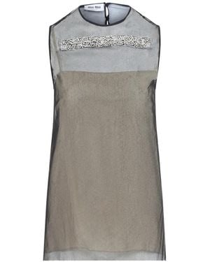 Miu Miu Haut En Tulle À Ornements - Grey
