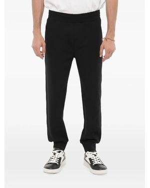 Neil Barrett Jumbled Bolts Embroidered Track Trousers - Black