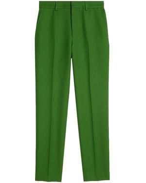 Ami Paris Virgin Wool Tapered Pants - Green