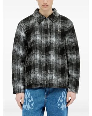 Dime Hemdjacke Mit Karomuster - Schwarz