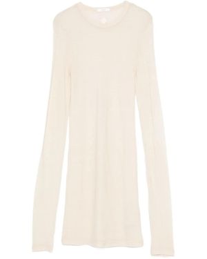 Haikure Round-Neck Long-Sleeve T-Shirt - White
