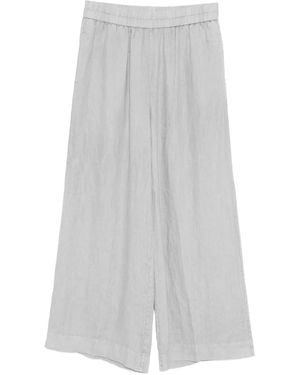 James Perse Linen Wide-Leg Pants - White