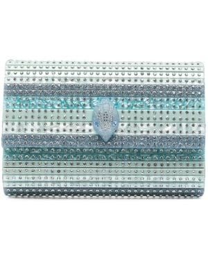 Kurt Geiger Eagle Crystal-Embellished Clutch Bag - Blue