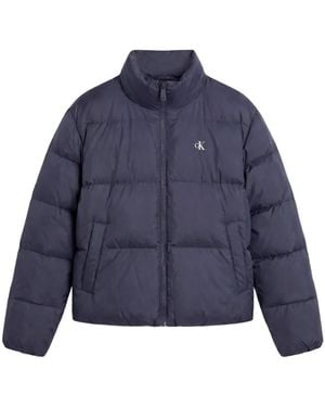 Calvin Klein Hooded Padded Jacket - Blue