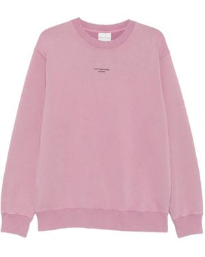 Drole de Monsieur Sweat Slogan Classique En Coton - Pink