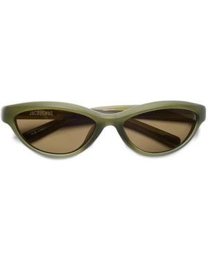 Jacquemus The Curvo Cat-Eye-Sonnenbrille - Grün