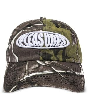 Pleasures Bubble Logo Camo Cap - Green