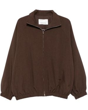Frankie Shop Elasticated-Cuff Zip-Front Jacket - Brown