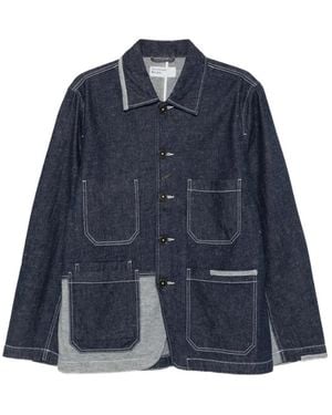 Universal Works Patchwork Denim Jacket - Blue