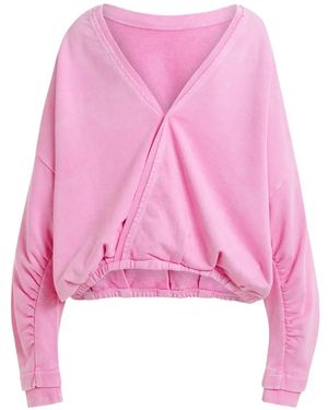 Essentiel Antwerp Gathered-Waist Sweatshirt - Pink