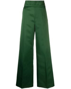 Viktor & Rolf Pleat-Detailing High-Waist Tailored Pants - Green