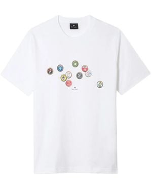 Paul Smith Camiseta Con Tapa De Botella Estampada - Blanco