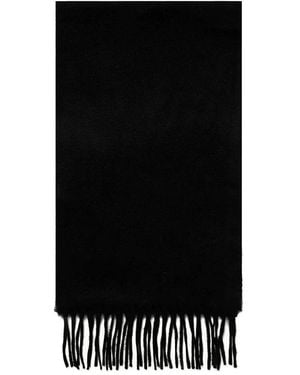 Sunspel Fringed-Hem Scarf - Black